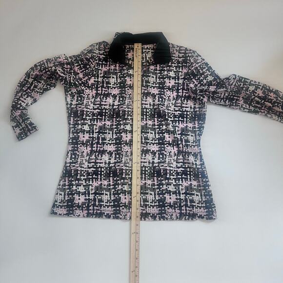 TAIL WHITE LABEL WOMENS GOLF 1/4 ZIP LIGHTWEIGHT PULLOVER BLACK PINK WHITE SZ L - Picture 5 of 9